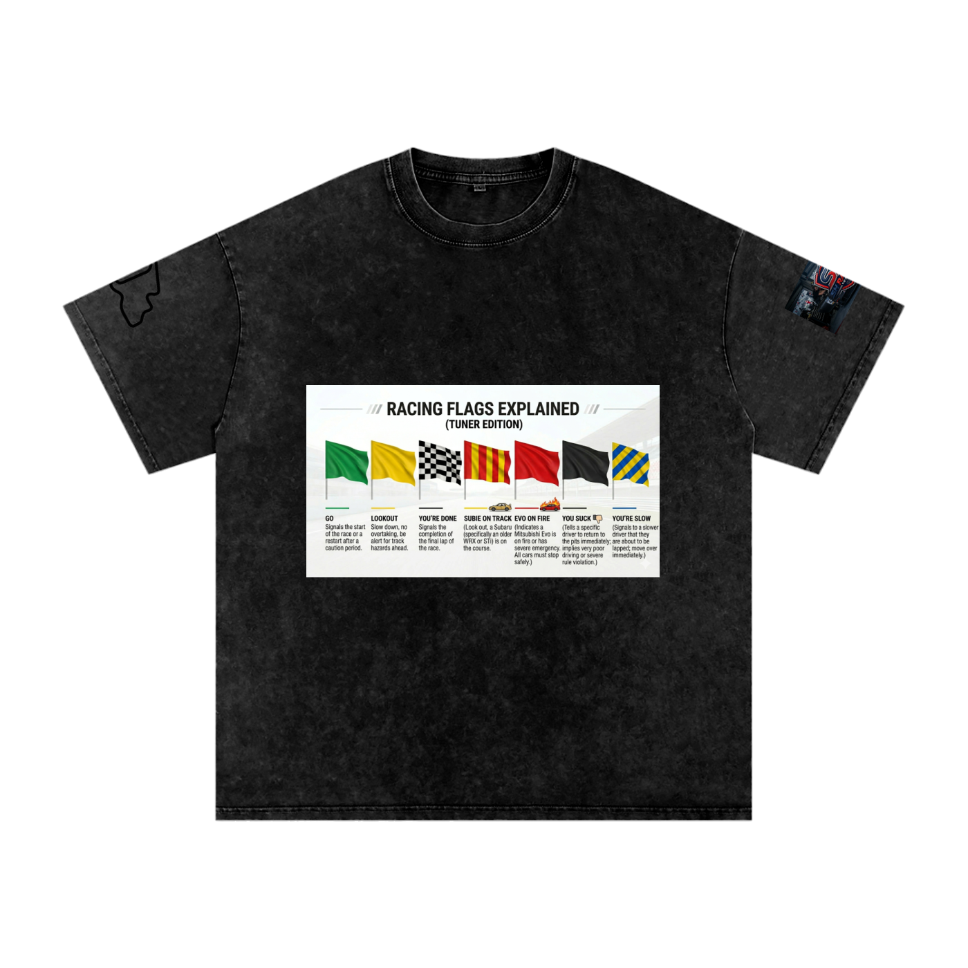 Motorsports racing flags explained shirt