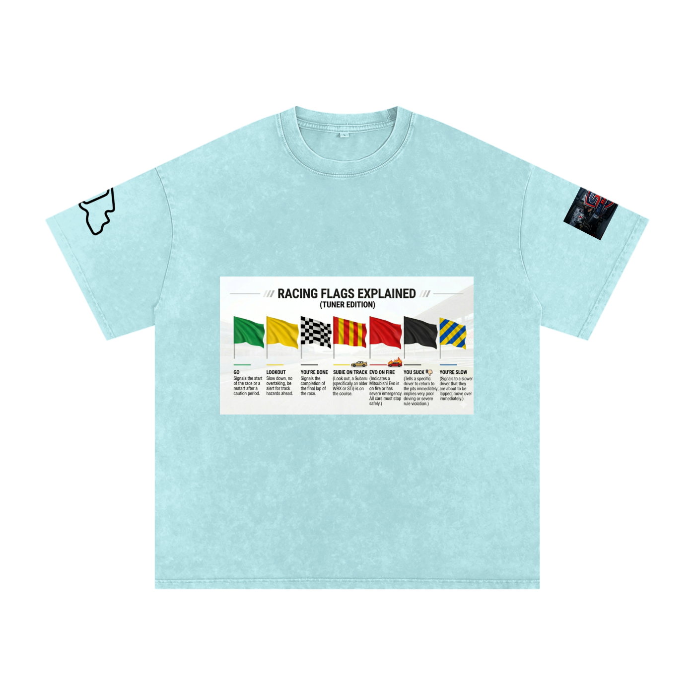 Motorsports racing flags explained shirt