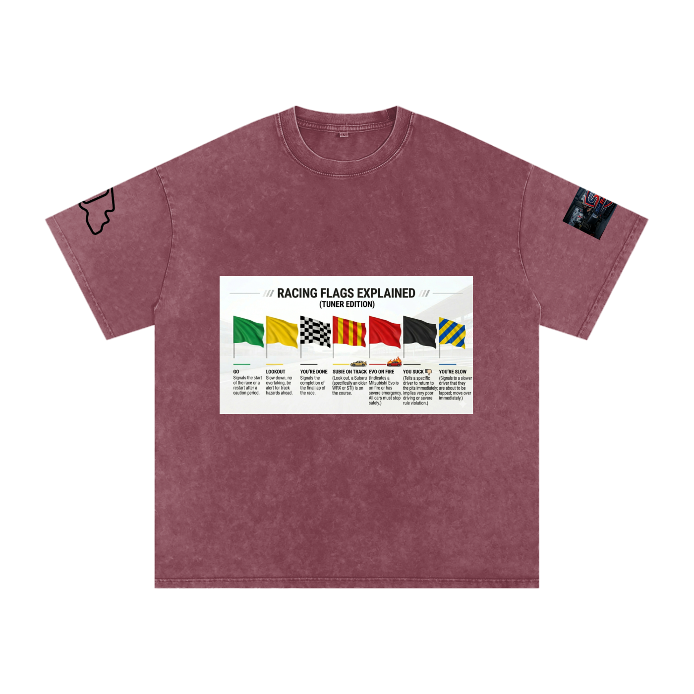 Motorsports racing flags explained shirt
