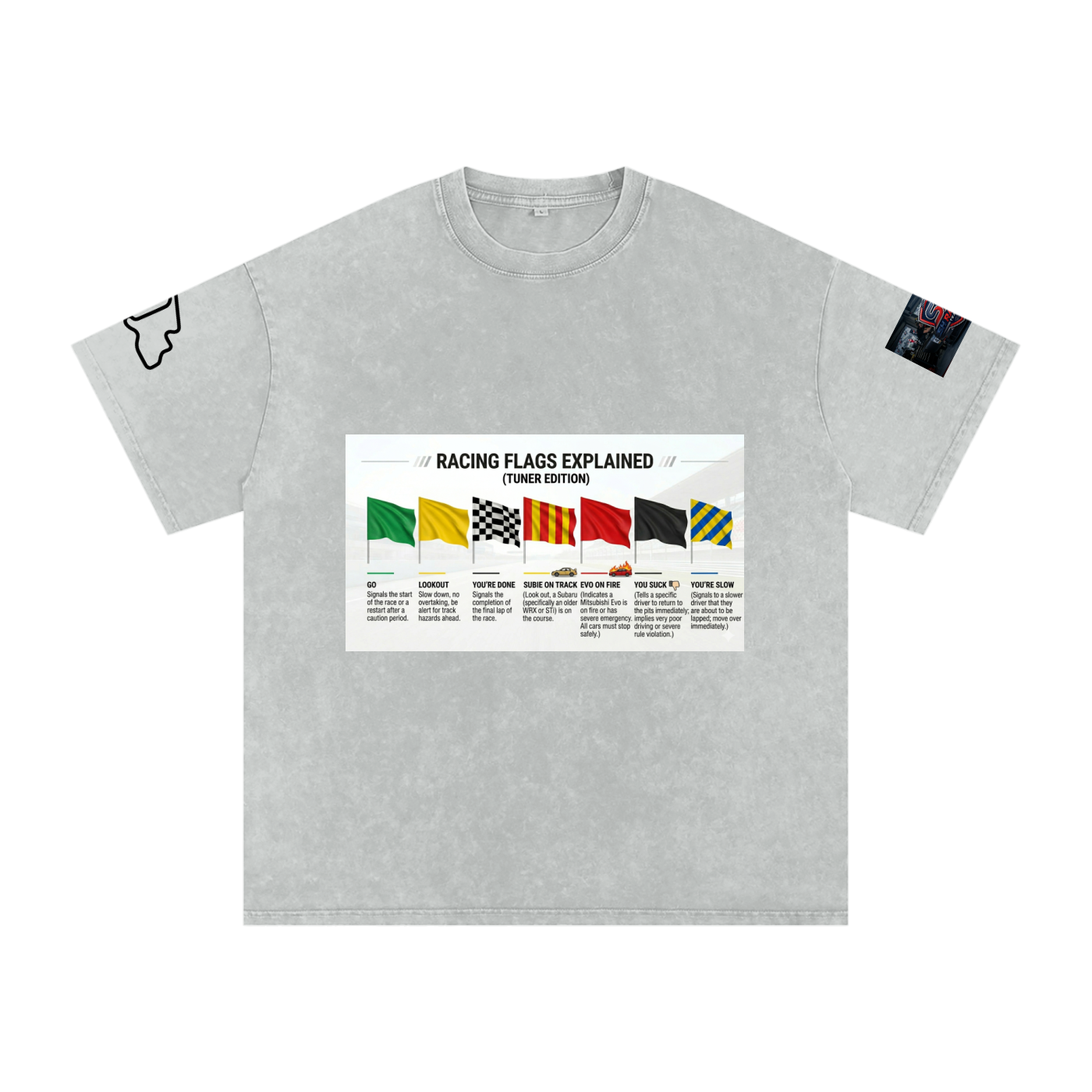 Motorsports racing flags explained shirt
