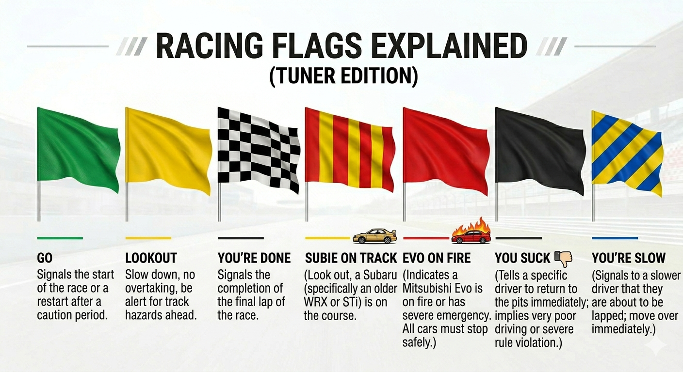Vintage racing flags explained shirt