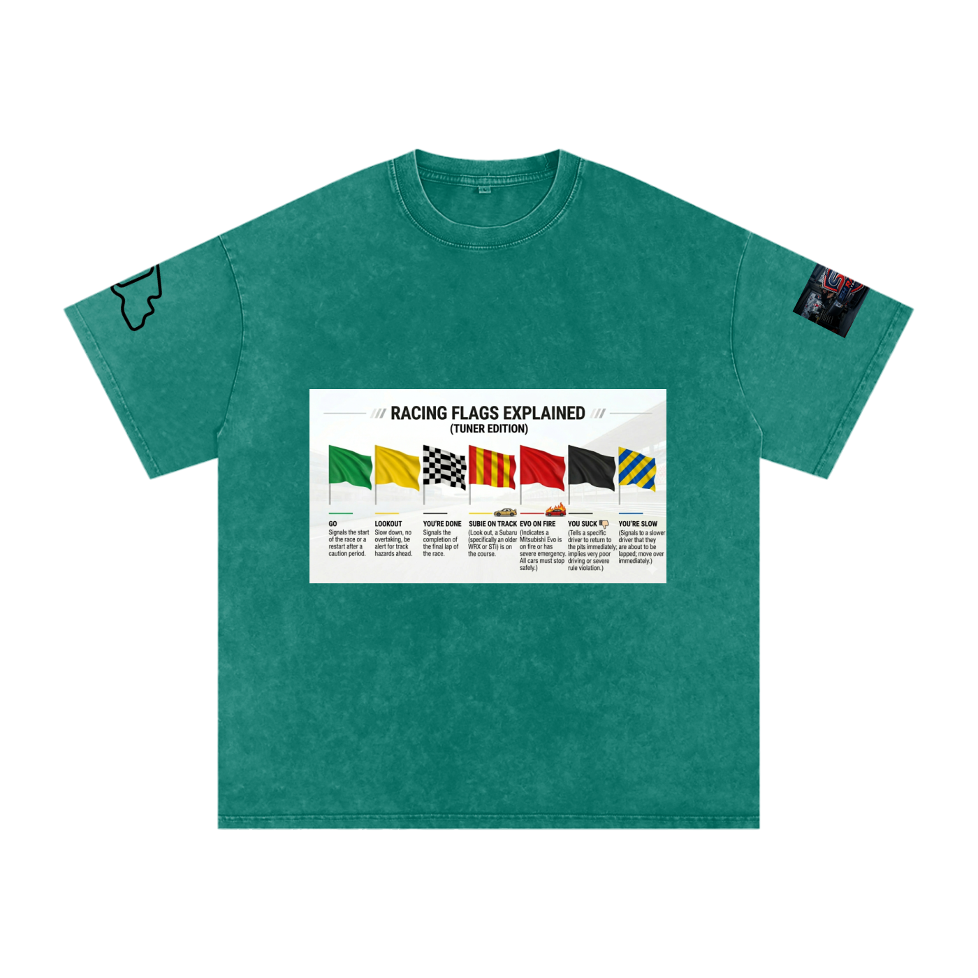 Motorsports racing flags explained shirt