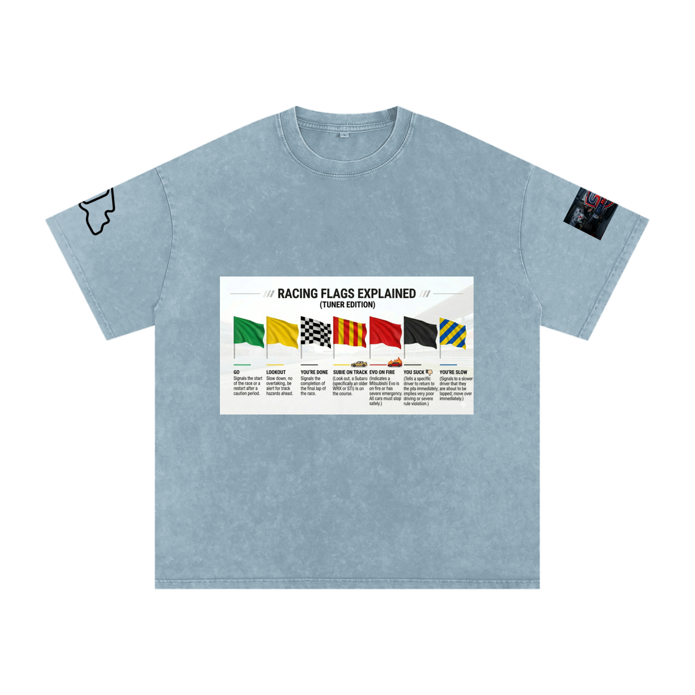 Motorsports racing flags explained shirt